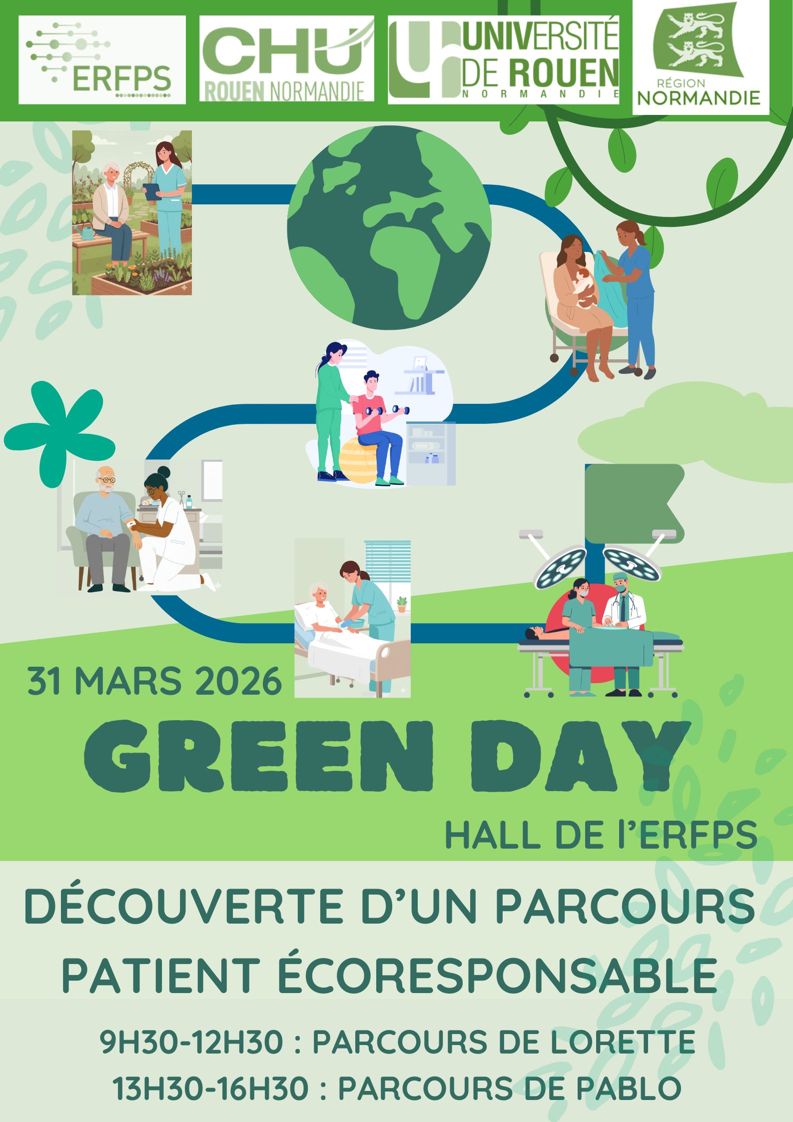 Poster présentant la 2ème journée Green Day de l'ERFPS du 31 mars 2026